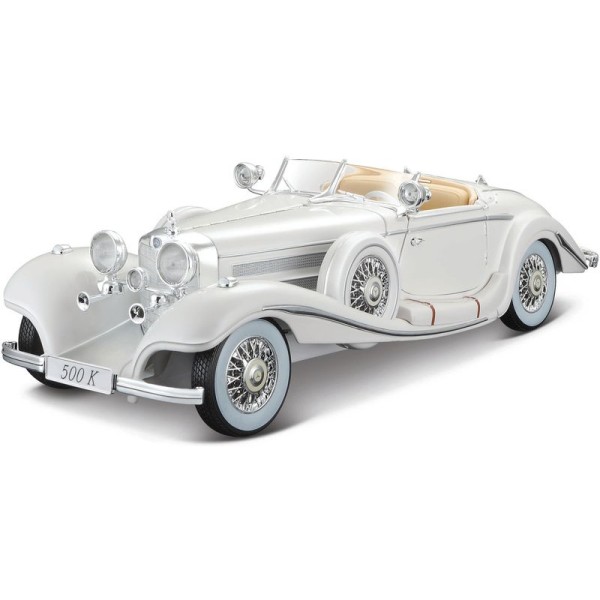 Maisto Mercedes-Benz 500 K Typ Specialroadster 1936 1:18 bílá