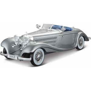 Maisto Mercedes-Benz 500 K Typ Specialroadster 1936 1:18 šedá metalíza