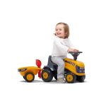 FALK - Dětské odrážedlo Baby JCB s vlečkou, lopatkou a hrabičkami