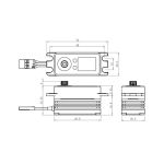 SB-2262SG BRUSHLESS HiVolt Digitální servo - LOW PROFILE/WATERPROOF (32kg-0,065s/60°)