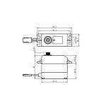 SW-0230MG+ HiVOLT WATERPROOF Digitální servo (8kg-0,13s/60°)