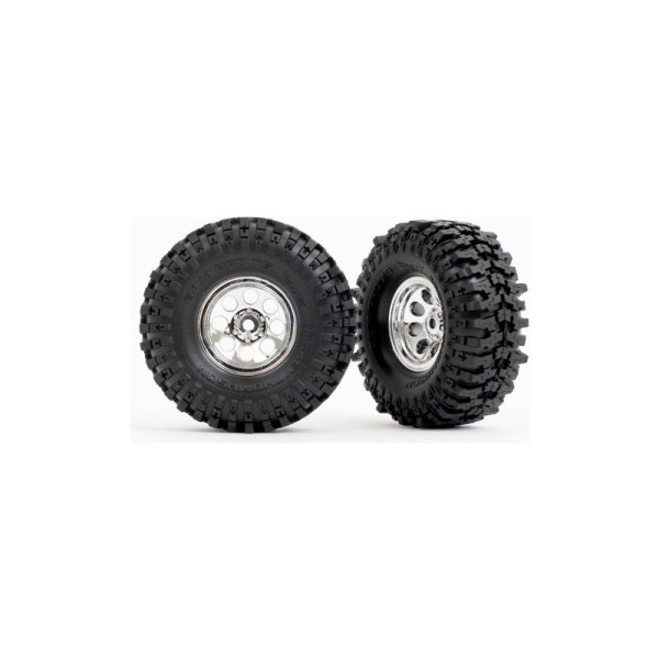 Traxxas kolo 1.0”, disk chromovaný, pneu Mickey Thompson Baja Pro Xs (2)