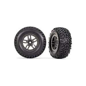 Traxxas kolo 2.2/3.0”, disk SCT Split-Spoke gray beadlock, pneu SCT (2)