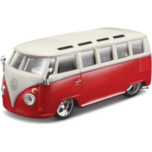 Bburago Volkswagen Van Samba 1:32 červeno-bílá