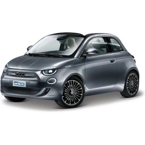Bburago Fiat 500e 1:43 šedá metalíza