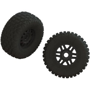 Arrma kolo s pneu dBoots Fortress LP, disk černý (2)