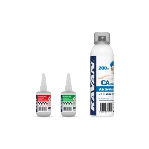 KAVAN PRO PNEU střední a řidké vteřinové lepidlo 50g + Kavan aktivátor CA 200ml