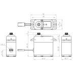 SW-1212SG+ WATERPROOF HiVolt Digitální servo (52kg-0,13s/60°)