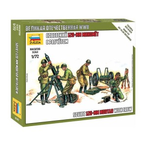 Zvezda figurky - Soviet 120mm Mortar w/Crew (1:72)