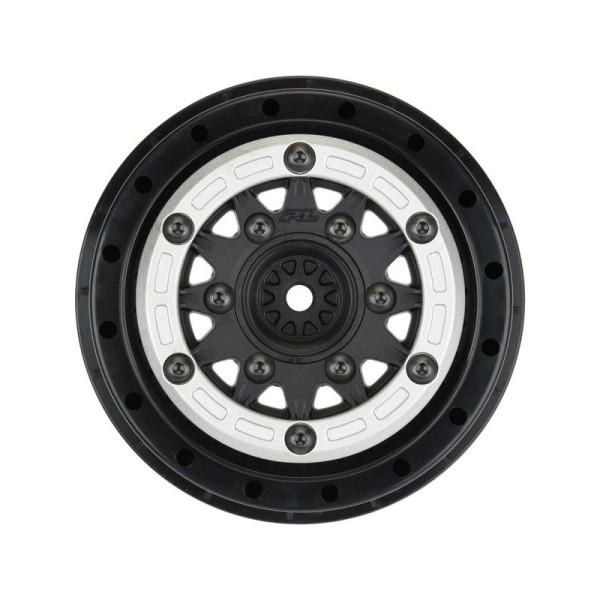Pro-Line disk 2.2/3.0” Raid bead lock H12/H14 SC stříbrno-černý (2)