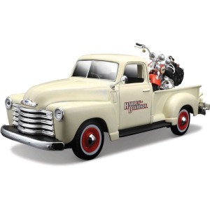 Maisto Harley-Davidson Custom - Chevrolet 3100 Pickup 1950, FLSTS Heritage Springer 2001 1:24