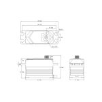 BHX6 HiVOLT BRUSHLESS Digital servo LOW PROFILE (35 kg-0,053s/60°)