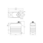 BHX8 HiVOLT BRUSHLESS Digital servo (60 kg-0,07s/60°)