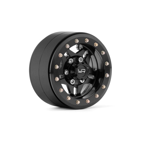 1.9 Aluminum CNC 5 Spoke Beadlock, 2ks Černé