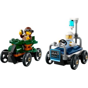LEGO City - Závodní balíček: Letadlo vs. nemocniční lůžko