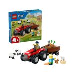 LEGO City - Červený traktor s přívěsem a ovcemi