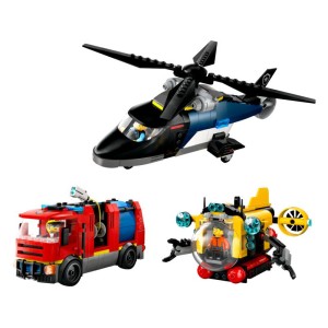 LEGO City - Remix: Helikoptéra, hasičský vůz a ponorka