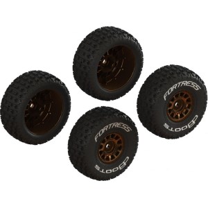 Arrma kolo s pneu dBoots Fortress, disk bronzový (4): Grom