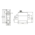 MIN6 HiVOLT CORELESS Digital servo pro 1/12 Pancar (9kg-0,062s/60°)