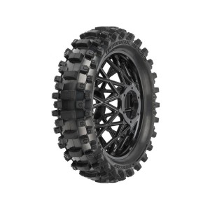 Pro-Line kolo s pneu Dunlop Geomax MX33 V2 Bead CR4 zadní, disk černý: PM-MX