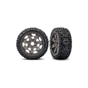 Traxxas kolo 3.0”, disk šedý, pneu Sledgehammer belted (2)