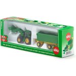 SIKU Farmer - John Deere s čelním nakladačem a přívěsem 1:87