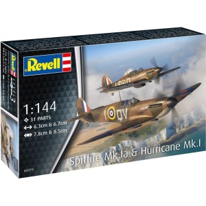 Revell Supermarine Spitfire Mk.Ia, Hawker Hurricane Mk.I (1:144)