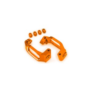 Traxxas závěs těhlice hliníkový oranžově eloxovaný (pár)
