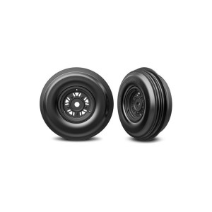 Traxxas kolo 3.2/4.9”, disk Sand Car černý, pneu ribbed (přední) (pár)