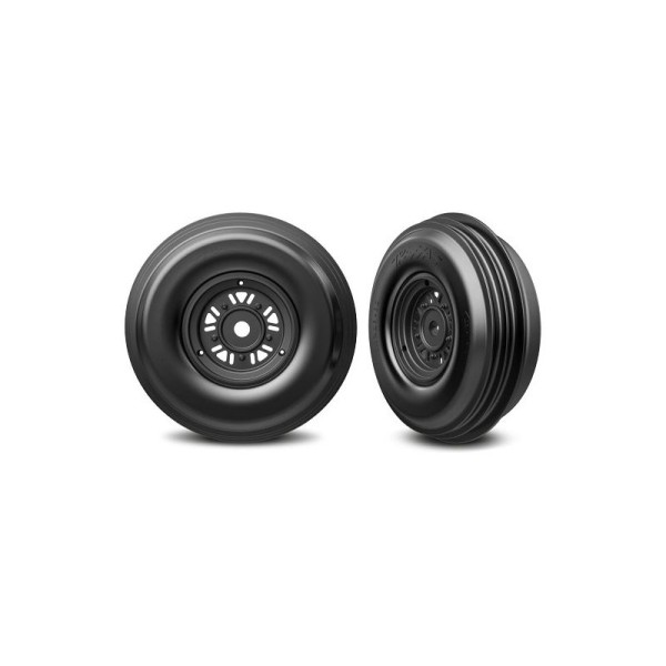 Traxxas kolo 3.2/4.9”, disk Sand Car černý, pneu ribbed (přední) (pár)