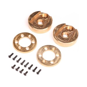 Axial kryt portálové nápravy se závažím, mosaz (122.4g/34.6g x 2), AF16P (pár): Gilamon AXP8
