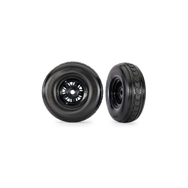 Traxxas kolo 3.2/4.9”, disk Sand Car černý, pneu (přední) (pár)