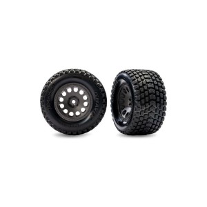 Traxxas kolo 2.1/2.6”, disk uhlově šedý, pneu Gravix (přední) (2)