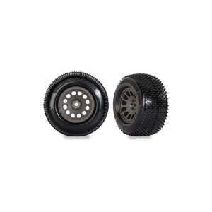 Traxxas kolo 2.1/2.6”, disk uhlově šedý, pneu Response Pro (2)