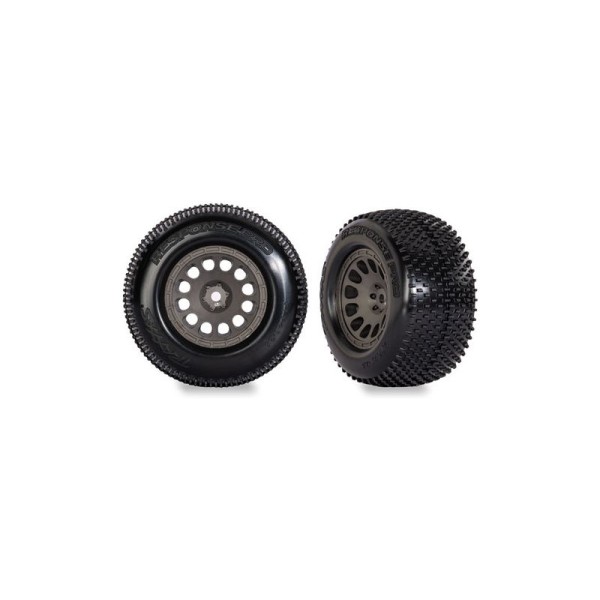 Traxxas kolo 2.1/2.6”, disk uhlově šedý, pneu Response Pro (2)