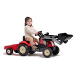 FALK - Šlapací traktor Kiddy Farm s nakladačem a vlečkou