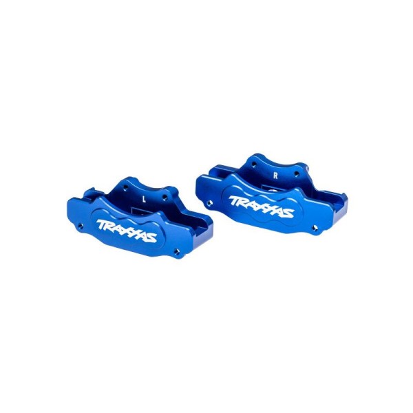 Traxxas třmen přední brzdy hliníkový modrý (pár)