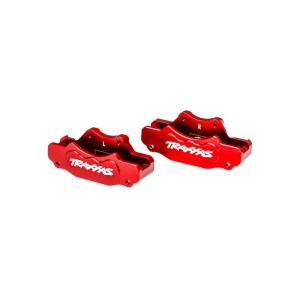 Traxxas třmen přední brzdy hliníkový červený (pár)
