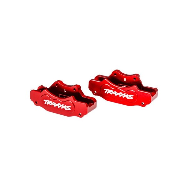 Traxxas třmen přední brzdy hliníkový červený (pár)