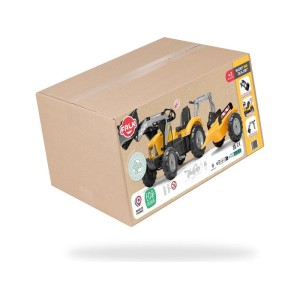 FALK - Šlapací traktor SuperBuilder s nakladačem, rypadlem a vlečkou