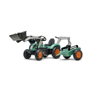 FALK - Šlapací traktor Farm Lander s nakladačem, rypadlem a vlečkou