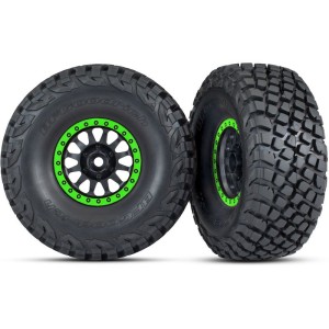 Traxxas kolo 3.2/2.2”, disk Method Racing zelený, pneu Baja KR3 (2)
