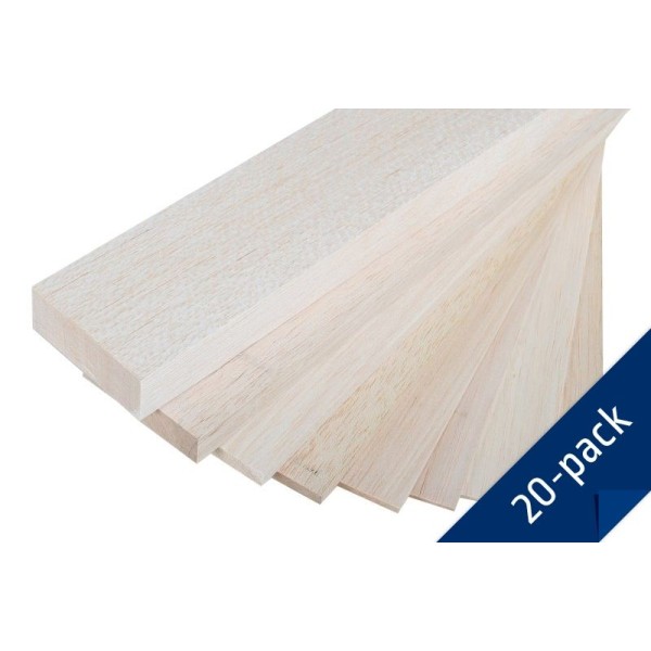 100x10cm Balsa 1,5 mm standard (balení 20 ks)