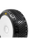 STINGER V4 BUGGY A2 (SOFT) nalepené pneumatiky, bílé disky, 2 ks.