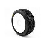 HOT DICES V2 BUGGY S2 (SOFT) nalepené pneumatiky, bílé disky, 2 ks.