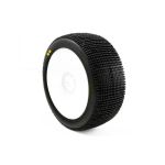 TRIGON V3 BUGGY S2 (SOFT) nalepené pneumatiky, bílé disky, 2 ks.