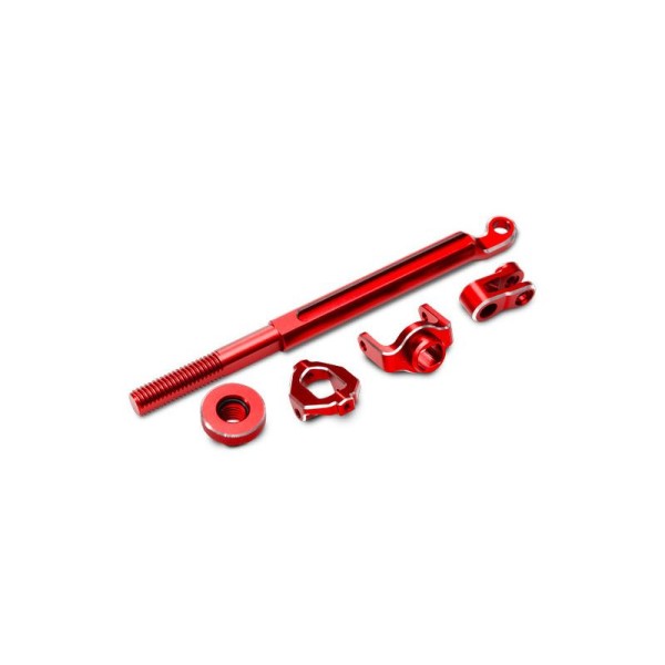 Traxxas mechanika řízení hliníková červená
