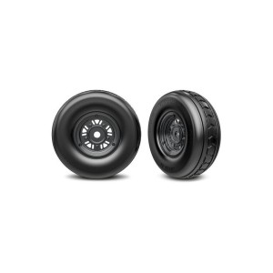 Traxxas kolo 3.2/4.9”, disk Sand Car černý chrom, pneu (přední) (pár)