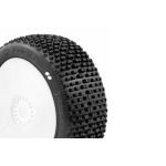 H-BLOCK V2 BUGGY S1 (SUPER SOFT) nalepené pneumatiky, bílé disky, 2 ks.