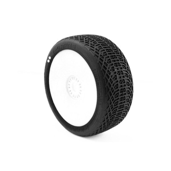 I-BARRS V3 BUGGY S1 (SUPER SOFT) nalepené pneumatiky, bílé disky, 2 ks.